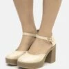 MTNG Zapato - Sandalias Con Plataforma - Beige -Mtng Ventas 24c131fe27f14865b689bc837c85005c