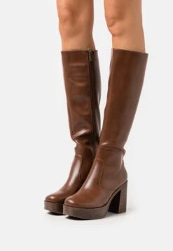 MTNG New- Botas Con Plataforma - Moka