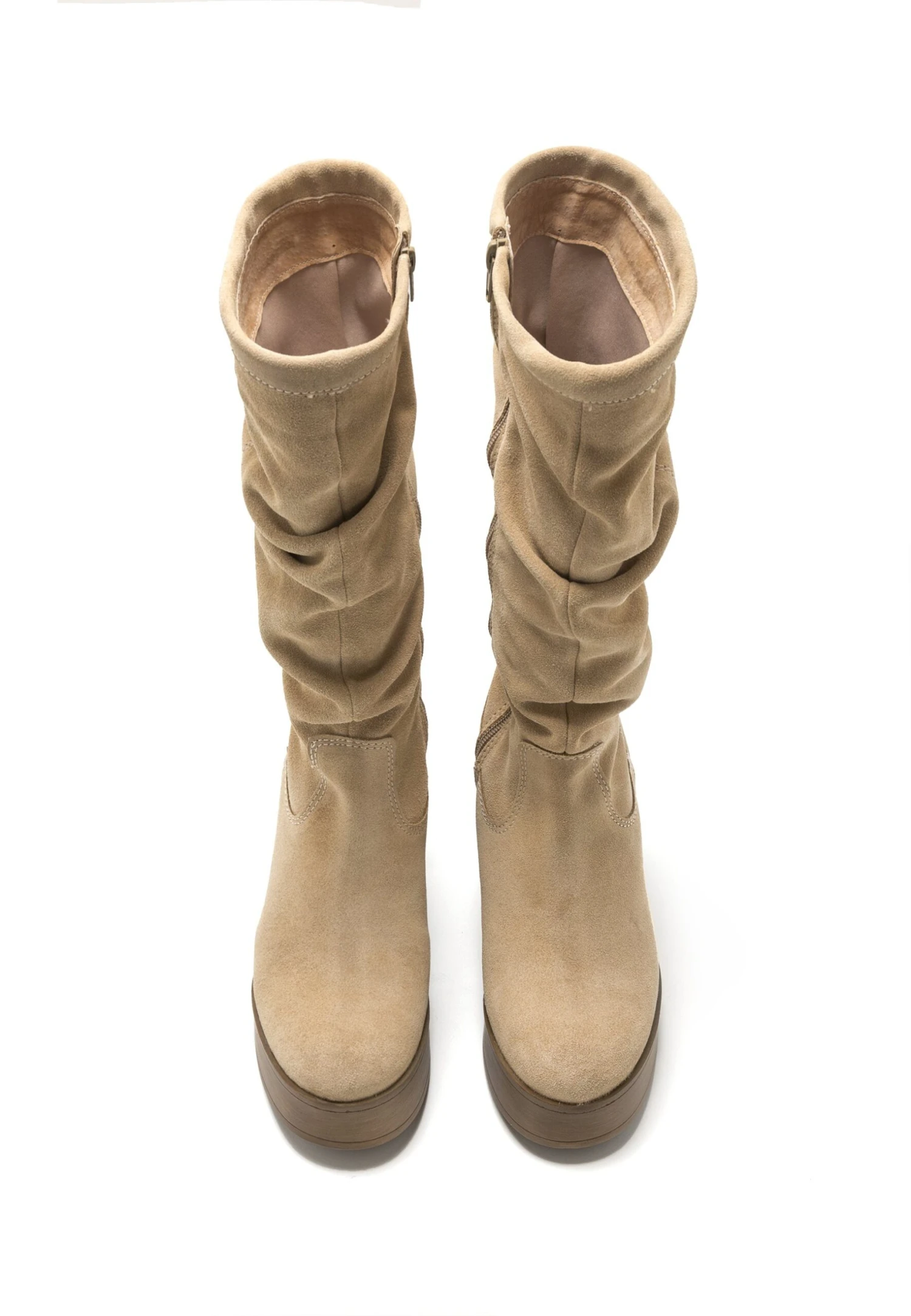 MTNG Botas Con Plataforma - Beige 6 MTNG Botas Con Plataforma - Beige - Imagen 4