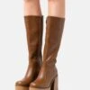 MTNG Setenta - Botas Con Plataforma - Brown -Mtng Ventas 6830392773cc4d45951469860fc17976