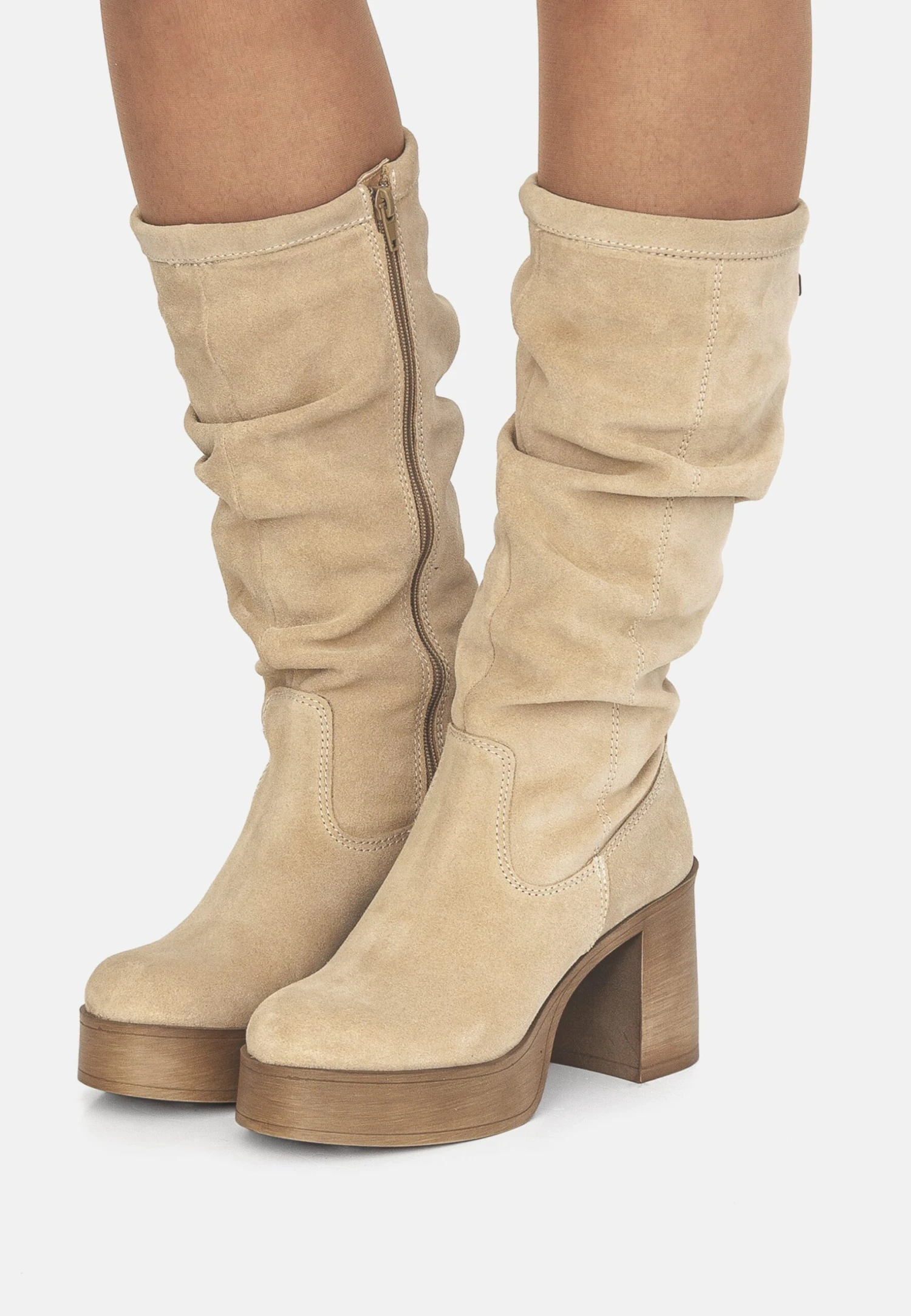 MTNG Botas Con Plataforma - Beige 3 MTNG Botas Con Plataforma - Beige