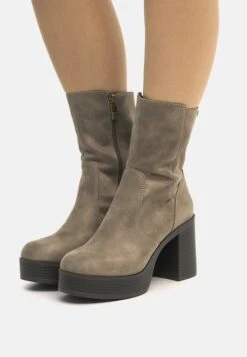 MTNG De Tacón - Botines De Tacón - Taupe