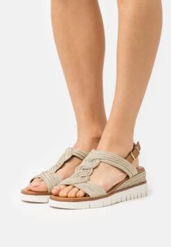 MTNG Klein - Sandalias De Cuña - Thread Braid Oro