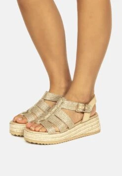 MTNG Sandalias Con Plataforma - Beige