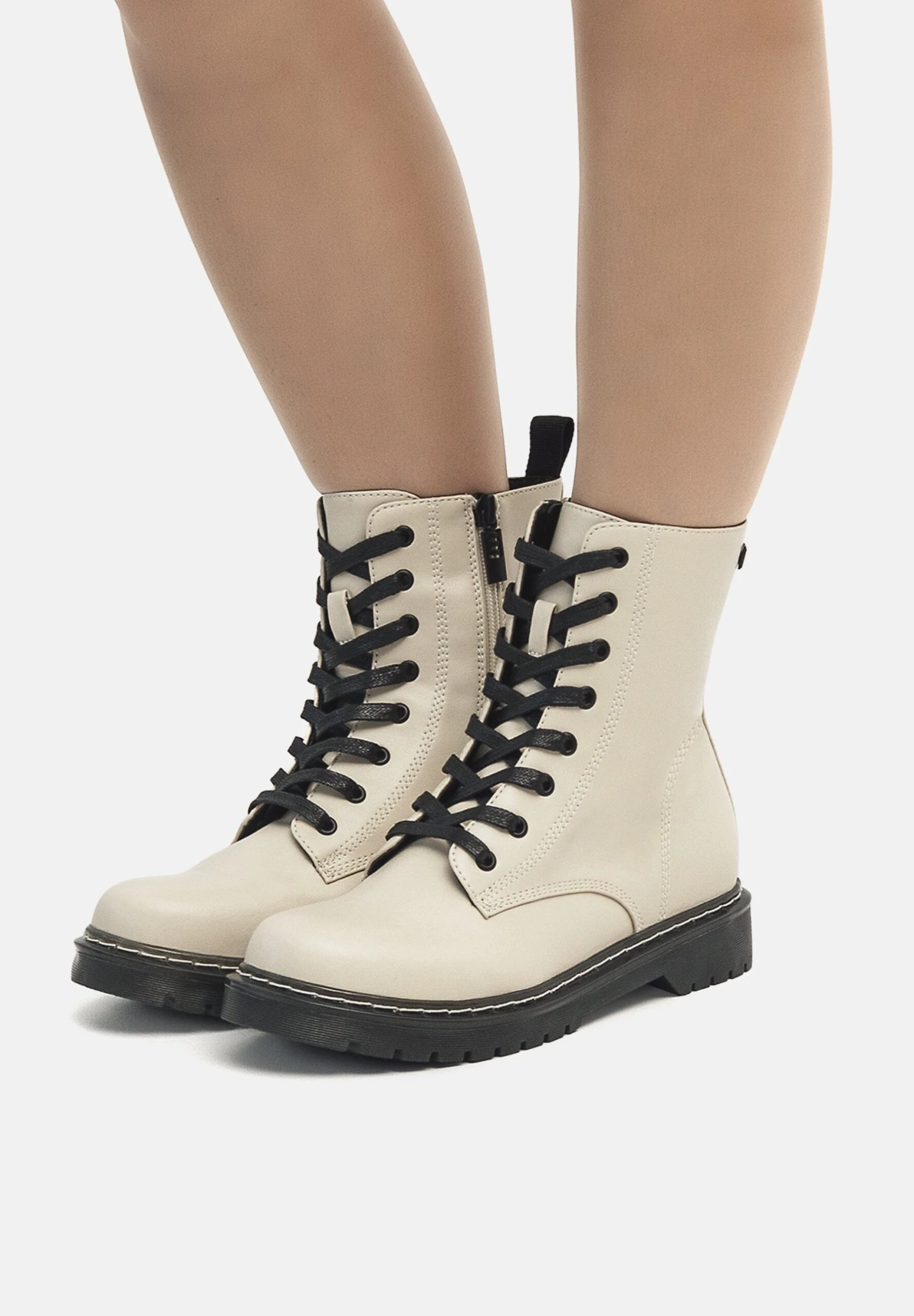 MTNG Planos - Botines Con Cordones - Beige 3 MTNG Planos - Botines Con Cordones - Beige